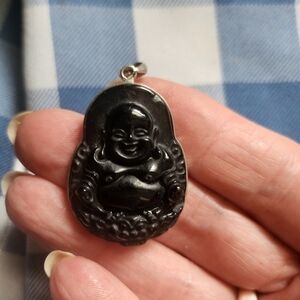 Black onyx Buddah charm